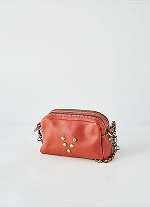 Sac fermeture zippée forme rectangulaire marron VIRGINIE DARLING femme