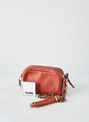 Sac fermeture zippée forme rectangulaire marron VIRGINIE DARLING femme