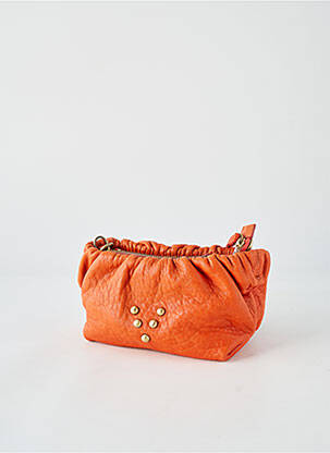 Sac bandoulière amovible forme rectangulaire orange VIRGINIE DARLING femme