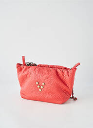 Sac cuir lisse forme rectangulaire rouge VIRGINIE DARLING femme