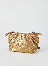Sac cuir lisse forme rectangulaire or VIRGINIE DARLING femme