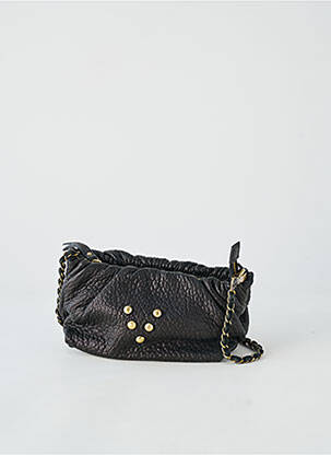 Sac fermeture zippée forme rectangulaire noir VIRGINIE DARLING femme