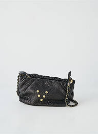 Sac cuir lisse forme rectangulaire noir VIRGINIE DARLING femme