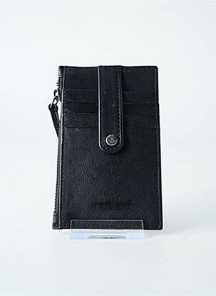Portefeuille doublure textile noir LEA.TONI femme
