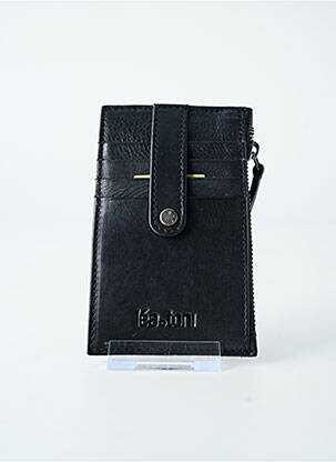 Portefeuille doublure textile noir LEA.TONI femme