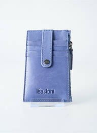 Portefeuille doublure textile bleu LEA.TONI femme