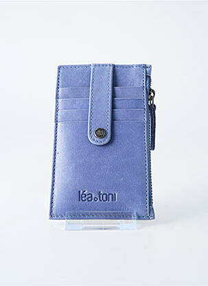 Portefeuille doublure textile bleu LEA.TONI femme