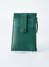 Portefeuille doublure textile vert LEA.TONI femme