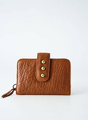 Portefeuille doublure textile marron VIRGINIE DARLING femme