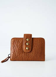 Portefeuille doublure textile marron VIRGINIE DARLING femme