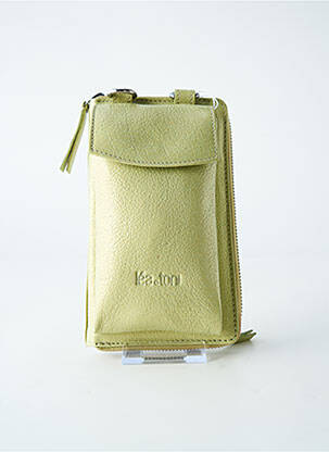 Sac doublure textile forme rectangulaire vert LEA.TONI femme