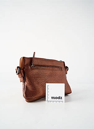 Sac fermeture zippée forme rectangulaire marron LEA.TONI femme