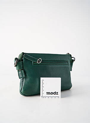 Sac fermeture zippée forme rectangulaire vert LEA.TONI femme