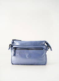 Sac fermeture zippée forme rectangulaire bleu LEA.TONI femme