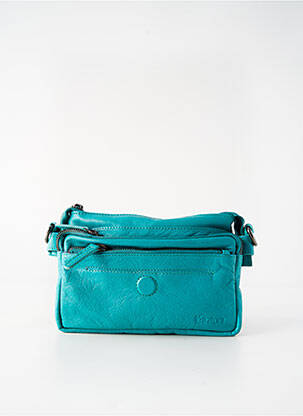 Sac multipoches forme rectangulaire bleu LEA.TONI femme
