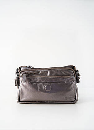 Sac fermeture zippée forme rectangulaire gris LEA.TONI femme