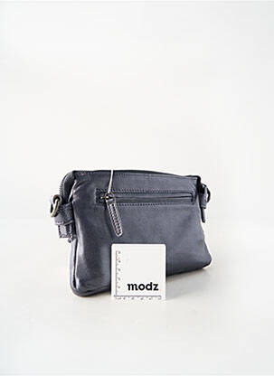 Sac fermeture zippée forme rectangulaire bleu LEA.TONI femme