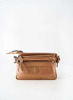 Sac multipoches forme rectangulaire marron LEA.TONI femme