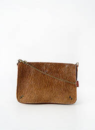 Sac fermeture fermeture aimantée forme rectangulaire marron LOULOU DE NANTES femme