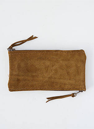 Porte-monnaie fermeture zippée marron LOULOU DE NANTES femme