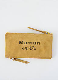 Porte-monnaie fermeture zippée jaune LOULOU DE NANTES femme