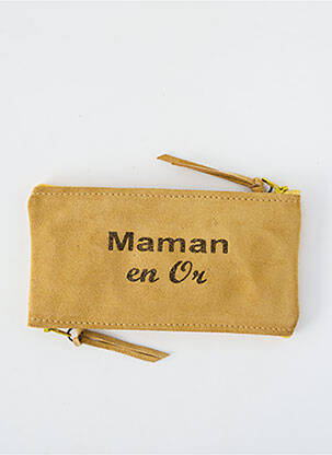 Porte-monnaie fermeture zippée jaune LOULOU DE NANTES femme