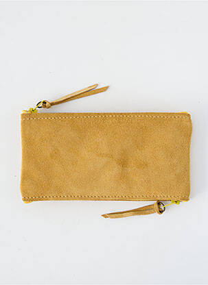 Porte-monnaie fermeture zippée jaune LOULOU DE NANTES femme