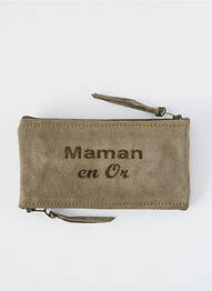 Porte-monnaie fermeture zippée vert LOULOU DE NANTES femme