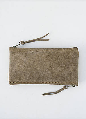 Porte-monnaie fermeture zippée vert LOULOU DE NANTES femme
