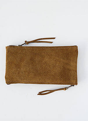 Porte-monnaie fermeture zippée marron LOULOU DE NANTES femme
