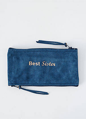 Porte-monnaie fermeture zippée bleu LOULOU DE NANTES femme