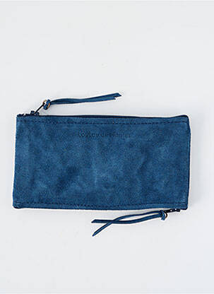 Porte-monnaie fermeture zippée bleu LOULOU DE NANTES femme