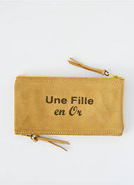 Porte-monnaie fermeture zippée jaune LOULOU DE NANTES femme