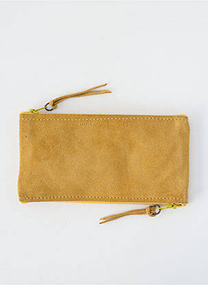 Porte-monnaie fermeture zippée jaune LOULOU DE NANTES femme