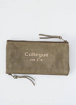 Porte-monnaie fermeture zippée vert LOULOU DE NANTES femme
