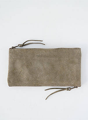Porte-monnaie fermeture zippée vert LOULOU DE NANTES femme