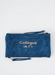 Porte-monnaie fermeture zippée bleu LOULOU DE NANTES femme