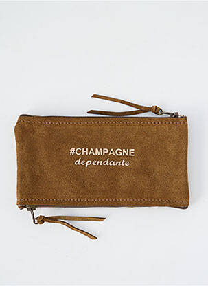 Porte-monnaie sérigraphie marron LOULOU DE NANTES femme