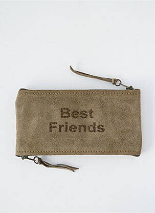 Porte-monnaie fermeture zippée vert LOULOU DE NANTES femme
