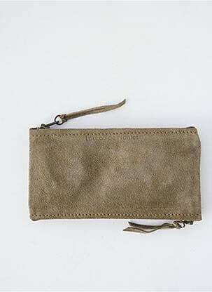 Porte-monnaie fermeture zippée vert LOULOU DE NANTES femme