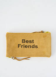 Porte-monnaie fermeture zippée jaune LOULOU DE NANTES femme