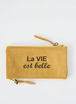 Porte-monnaie fermeture zippée jaune LOULOU DE NANTES femme