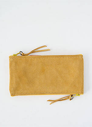 Porte-monnaie fermeture zippée jaune LOULOU DE NANTES femme