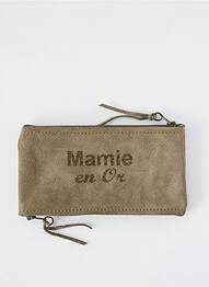 Porte-monnaie fermeture zippée vert LOULOU DE NANTES femme