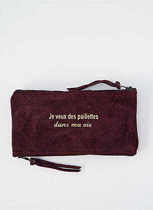 Porte-monnaie fermeture zippée violet LOULOU DE NANTES femme