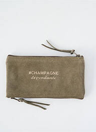 Porte-monnaie fermeture zippée vert LOULOU DE NANTES femme