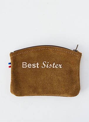 Porte-monnaie fermeture zippée marron LOULOU DE NANTES femme