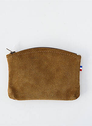Porte-monnaie fermeture zippée marron LOULOU DE NANTES femme