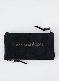 Porte-monnaie fermeture zippée noir LOULOU DE NANTES femme