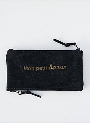 Porte-monnaie fermeture zippée noir LOULOU DE NANTES femme
